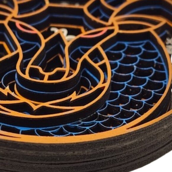 Capricorn Zodiac Sign Layered Design. Refrigerator magnet. - Picture 2 of 3